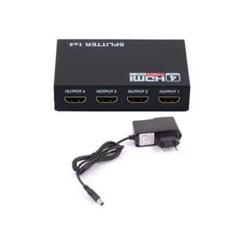 HDMI Splitter 1 input x 4 output with power adapter