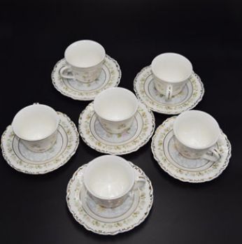 6 فنجان قهوة white flower