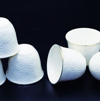 طقم 12 فنجان سادة خط  916514