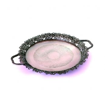 صينية مدور وردة P131a