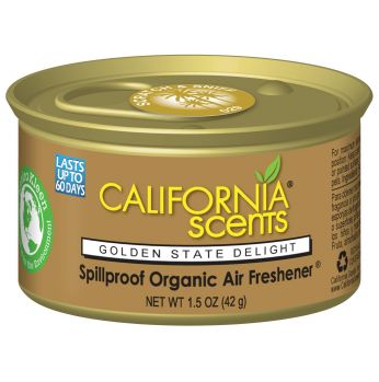 California Scents Spillproof Organic Air Freshener, Golden State Delight, 1.5 Ounce Canister