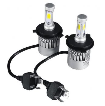 زوج لمبات Led لمصابيح السيارة الامامية مقاس (h4) بقوة 8000 لومينز