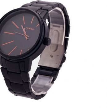 ساعة Sinobi رجالي بشريط ستانليس ستيل لون اسود