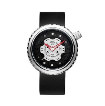 بريك ساعة عملية كاجوال رجال انالوج بعقارب مطاطي - M728-sl