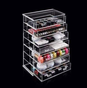 علبة مكياج شفاف ، 6 جوارير  بابلز