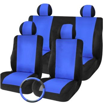 [K2213]Tirol Universal Car Seat Covers 9PCS/Set Front Rear Cover Set for Crossovers SUV Sedans