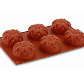 صينية 6 كب كيك وردة سيليكون 10115010