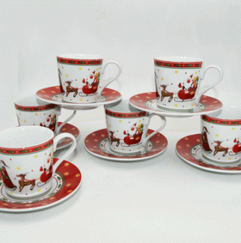 6 فناجين قهوة كرسمس 33557