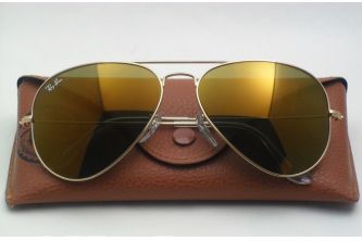 نظارة باطار افييتور Ray-Ban Sunglasses RB 3025  - زيتي