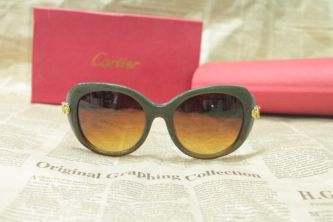  نظارة Cartier Panthere Wild ESW00053 Sunglasses - بني