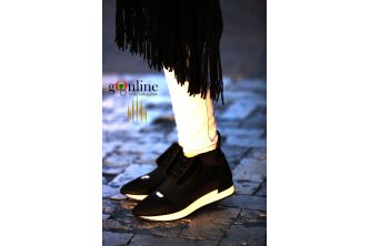 حذاء رياضي بناتي  - 40 Eu - اسود و ابيض