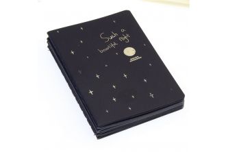  نوتة الرسم الليلية باللون الأسود 