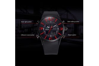ساعة Weide Analog Digital Black Red Watch