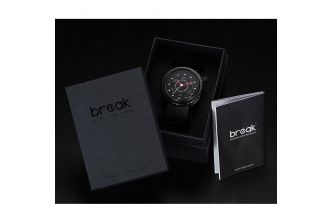 بريك ساعة عملية كاجوال رجال انالوج بعقارب مطاطي - M728-bk