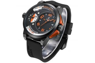  ساعة Weide Black Army Military Quartz Sport Wrist Watch - Orange