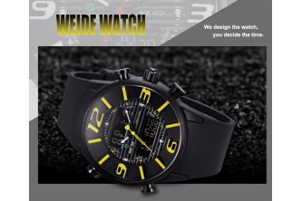 ساعة Weide Analog Digital Black Yellow Watch