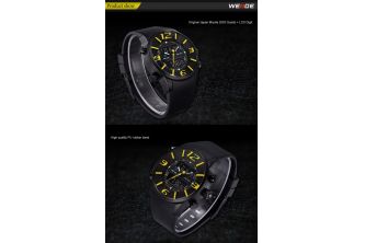 ساعة Weide Analog Digital Black Yellow Watch
