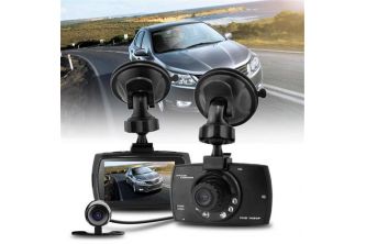 كاميرا-Margoun 2.2' Dual Lens Car DVR Full HD 1080P Car Rearview Camera Recorder 140 Wide Angle Dash Cam Drive Recorder Night Vision G-Sensor