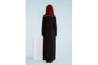 جلباب  ألفينا 17-1010 صيفي لون اسود - نمرة 44