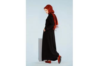 جلباب  ألفينا 17-1047 صيفي لون اسود - نمرة 42