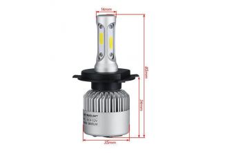 زوج لمبات Led لمصابيح السيارة الامامية مقاس (h4) بقوة 8000 لومينز