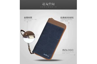 BAELLERRY Canvas Zipper Wallet Model CFB099