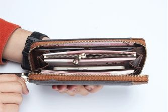 BAELLERRY Canvas Zipper Wallet Model CFB099