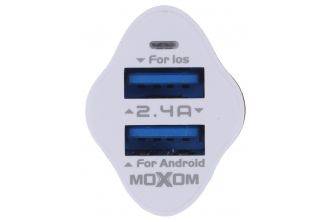 شاحن سيارة من موكسم kc-07، ابيض