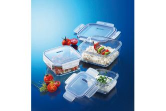 تبرويل مربع غطاء ازرق 76cl Luminarc