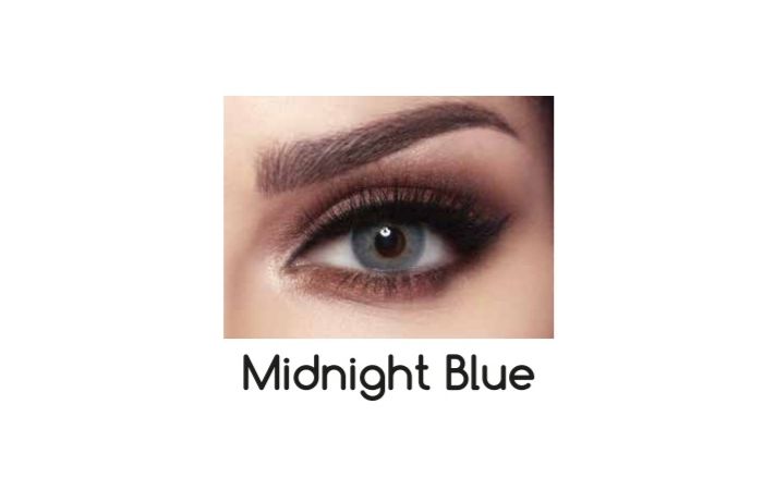 زوج عدسات لاصقة تجميلية من بيلا - elite ‫‬midnight blue