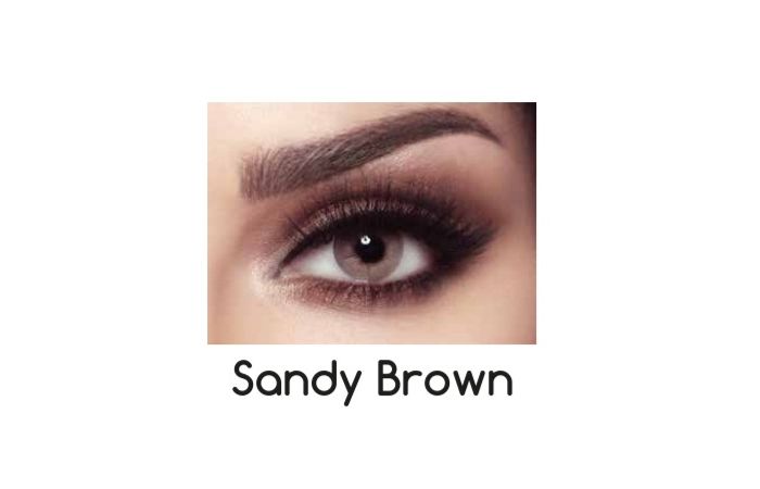 زوج عدسات لاصقة تجميلية من بيلا - ‫‬‫‬sandy brown elite 