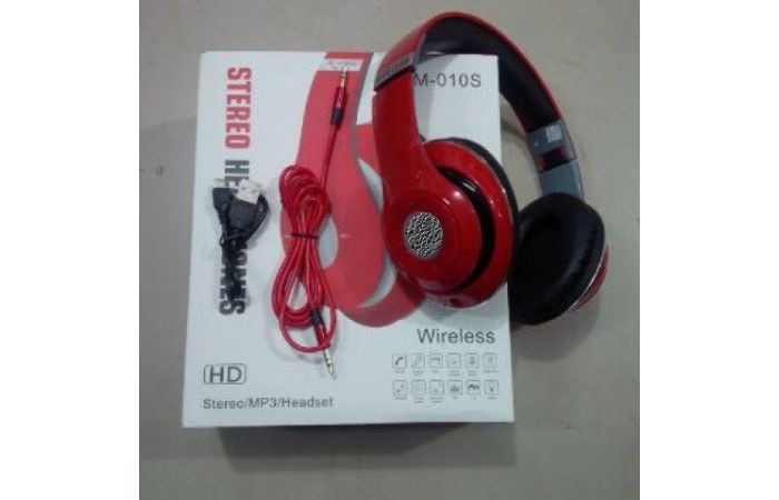 سماعة راس ويرلس STEREO Headphone TM-010S - احمر