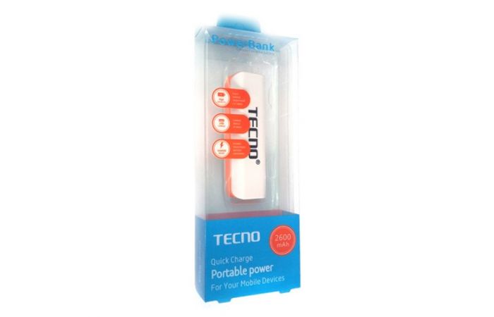 بور بانك  Power Bank 2600 mAh - Tecno - ابيض