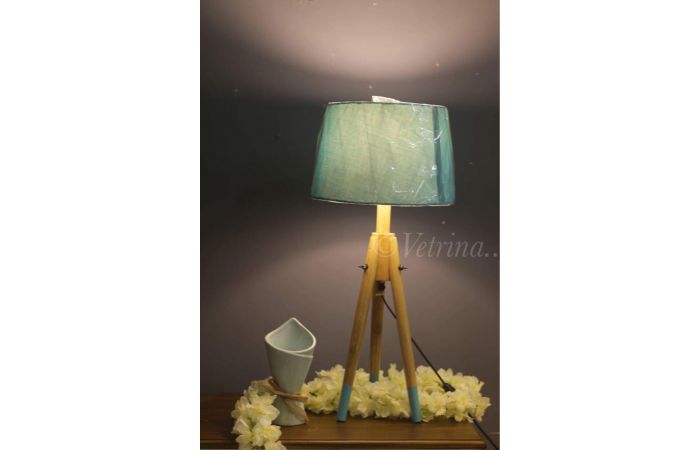 مصباح طاولة table lamp فيروزي 