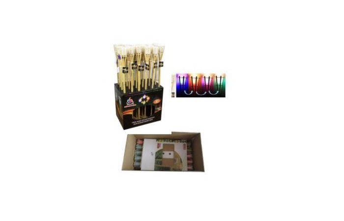 شمع طارد للباعوض مع الوان متغيرة  LED Citronella Candles with Bamboo
