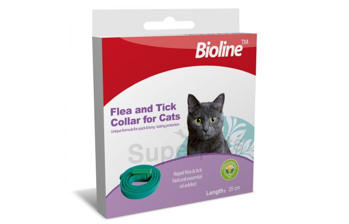 قشاط للحشرات والبراغيث والقطط BIOLINE flea and tick collar 35CM 