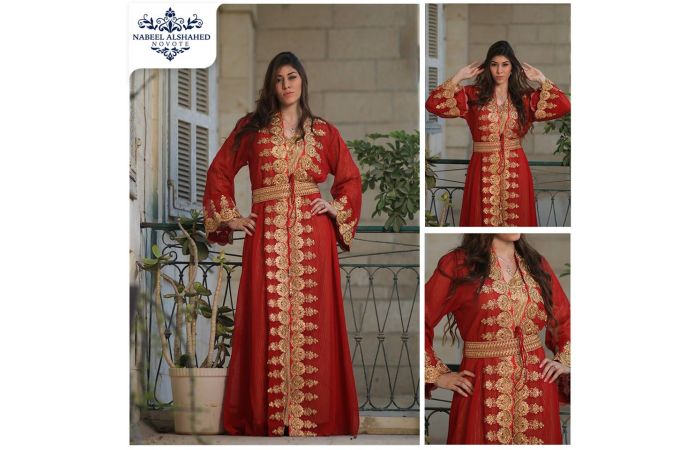 قفطان مغربي ملوكي - أحمر - M/l