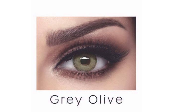 زوج عدسات لاصقة تجميلية من بيلا - elite grey olive 