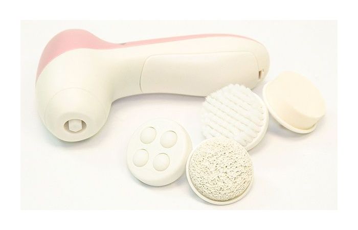 4 in 1 Electric Facial Face Pore Cleaner Body Cleaning Massage Machine ( pink )