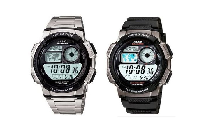 Casio Set of 2 Men's Watches (AE1000WD-1AVDF - AE1000W-1BVDF)