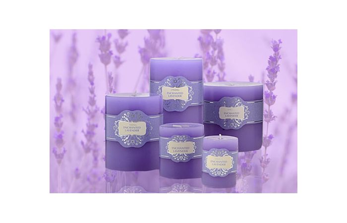 شموع دائرية lavender spring