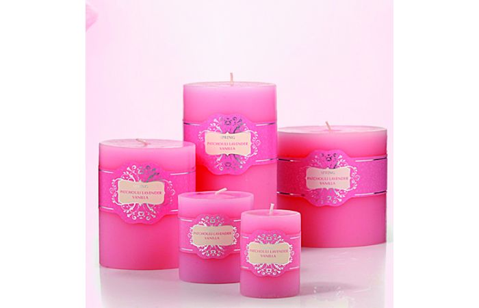 شمع مدور patchouli and vanilla Lavender Spring