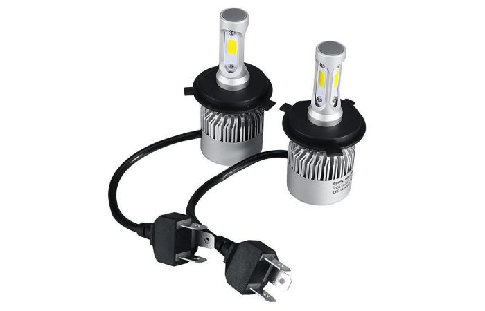 زوج لمبات Led لمصابيح السيارة الامامية مقاس (h4) بقوة 8000 لومينز